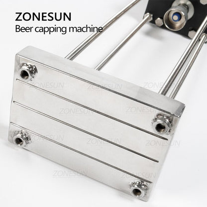 Máquina tapadora de tapas de cerveza semiautomática neumática ZONESUN de 26 mm