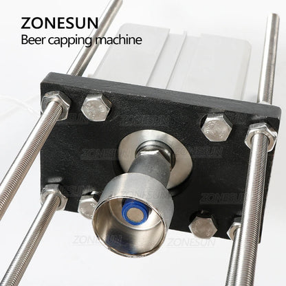 Máquina tapadora de tapas de cerveza semiautomática neumática ZONESUN de 26 mm