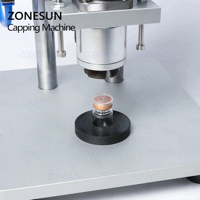 ZONESUN 13/15/20mm Pneumatic Penicillin Vial Bottle Plastic And Aiuminium Capping Machine