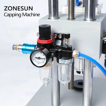 ZONESUN 13/15/20mm Pneumatic Penicillin Vial Bottle Plastic And Aiuminium Capping Machine