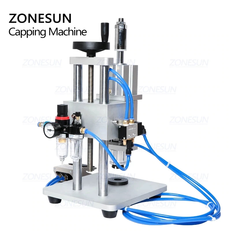 ZONESUN 13/15/20mm Pneumatic Penicillin Vial Bottle Plastic And Aiuminium Capping Machine