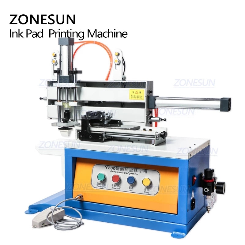 ZONESUN Y200 Automatic Pneumatic Ink Pad Printing Machine