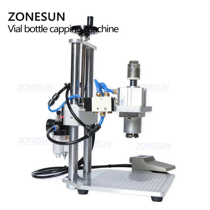 ZONESUN 13/15/20mm Pneumatic Penicillin Bottle Aluminum Plastic Vial Capping Machine