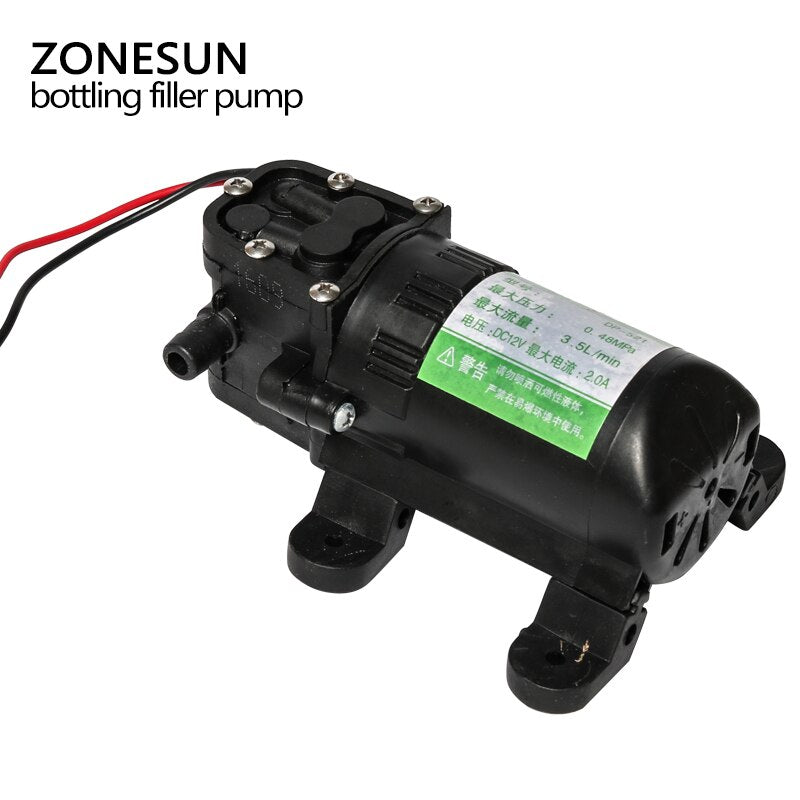 Bomba de diafragma ZONESUN 3.5L/min para máquina de llenado de líquidos GFK-160