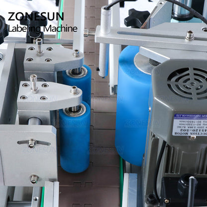 ZONESUN ZS-TB500 Máquina de etiquetado y posicionamiento de botellas redondas de doble cara con codificador de fecha