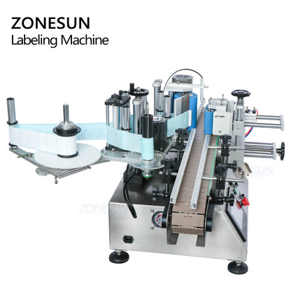 ZONESUN ZS-TB500 Double Side Round Bottle Positioning and Labeling Machine With Date Coder