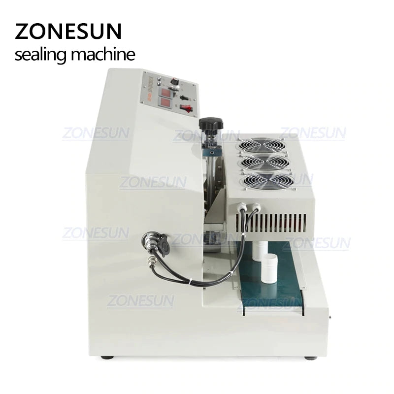 ZONESUN 20-110mm Máquina de sellado por inducción de escritorio con refrigeración por aire Máquina selladora