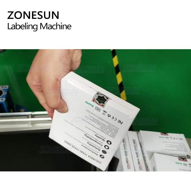 ZONESUN XL-T833 Máquina automática de etiquetado de superficie plana de esquina de caja con codificador de fecha