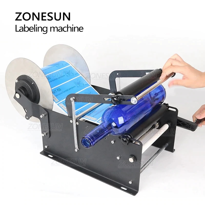 ZONESUN ZS-50W Manual Round Bottle Labeling Machine