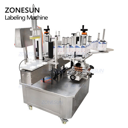 ZONESUN ZS-TB210 Semi Automatic Double Size Flat Bottle Labeling Machine