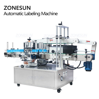 ZONESUN ZS-TB300 Automatic Double Size Round Square Bottle Labeling Machine