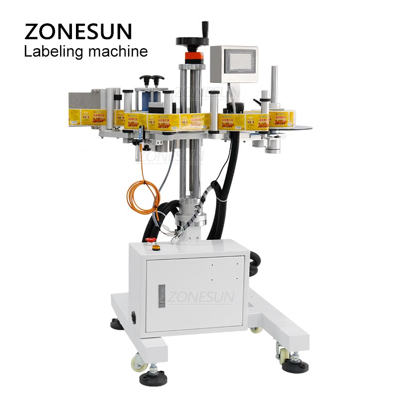 ZONESUN ZS-TB852 Round Surface Square Side Labeling Machine With Date Corder