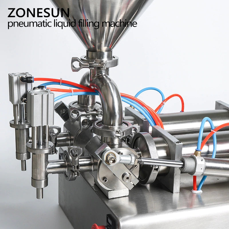 ZONESUN ZS-GT2 Semi Automatic 2 Nozzles Paste Filling Machine With Hopper