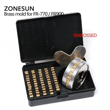 ZONESUN Heat Stamping Alphabet Set Heat Press Machine For FR900 FR770