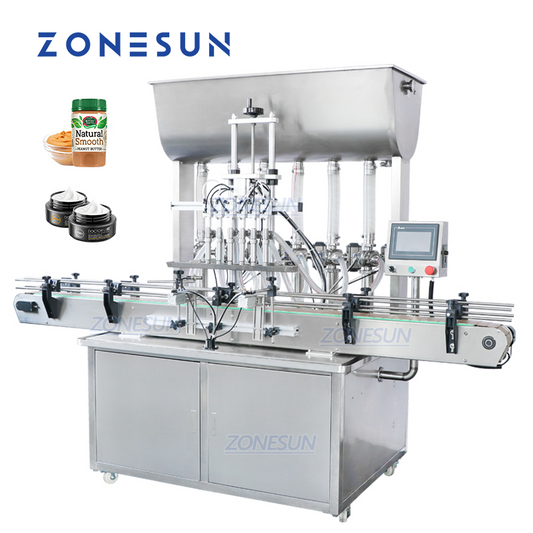 ZONESUN ZS-YT6T-6P Máquina de llenado de bomba de pistón de líquido viscoso/pasta neumática 