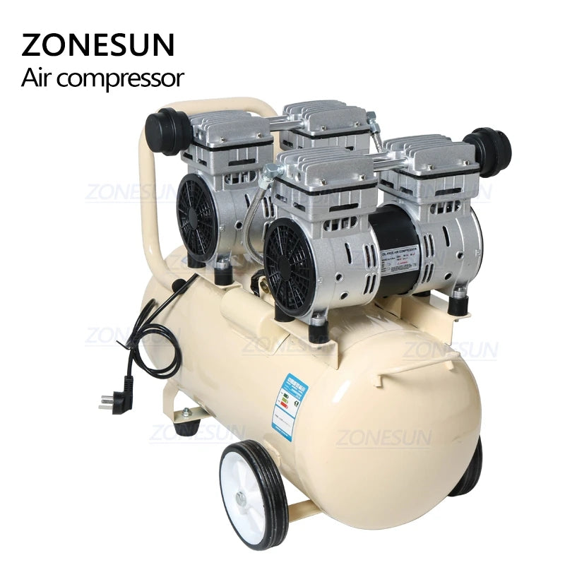 ZONESUN Powerful Pure Copper Piston Type Mute Oil-Free Air Compressor