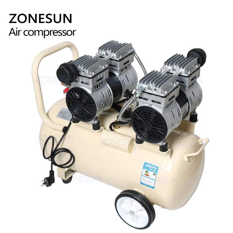 ZONESUN Powerful Pure Copper Piston Type Mute Oil-Free Air Compressor